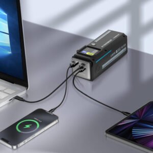 Powerology 27000mAh Powerbank Smart Display Power Bank, 140W Output, PD Fast Charging, Laptop Charger, 2USB-C, 1USB-A Ports, LED Display, Advanced Safety Features, Portable and Durable Design - Image 7