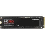 SAMSUNG 990 Pro 1TB NVMe M.2 Internal SSD, PCIe Gen 4.0 x4, NVMe 2.0 Interface, 7450 MB/s Sequential Read Speed, 6900 MB/s Sequential Write Speed, V-NAND 3-bit MLC