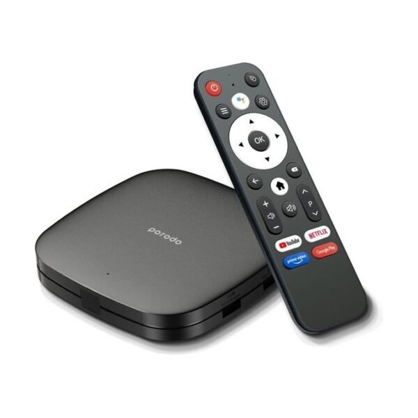 Porodo Android TV Box 1080P 2GB RAM 8GB ROM Support 4K - Black - Image 3