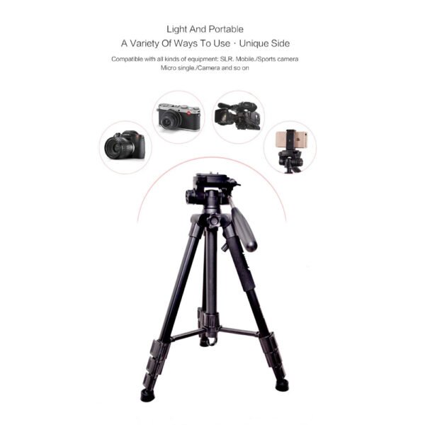 Jmary KP-2234 Professional Aluminium Tripod for All DSLR Cameras (Black) - Image 9