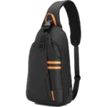 Porodo Gaming Water-Resistant PU Sling Bag With USB-C Port | Black