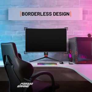 Porodo 280Hz 27 Inch Curved Gaming Monitor,1920 × 1080 (FHD), AMD FreeSync Technology, - Image 4
