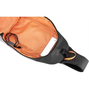 Porodo Gaming Water-Resistant PU Sling Bag With USB-C Port – Black - Image 4