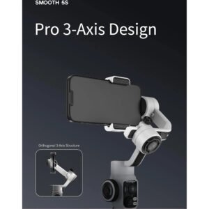 Zhiyun Smooth 5S Combo Professional Gimbal Stabilizer for Smartphone, Handheld 3-Axis Phone Gimbal, Portable Stabilizer Compatible with iPhone and Android - Gray - Image 10