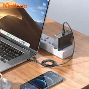 Mcdodo 100W GaN Wall Charger, 3 Port Fast Portable Charger, USB-C Qc Pd 3.0 Power Adapter Compatible with Mobile, MacBook, Surface, USB-C Laptop Cellular Phones, and Android Device - Image 3