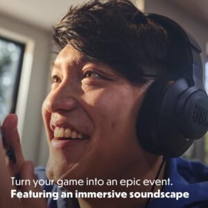 JBL Quantum 100M2 Wired Over-Ear Gaming Headset with JBL QuantumSOUND Signature, 3.5 mm Jack, Multi-Platform Compatibility and Removable Microphone with Mute Option - Black - Image 4