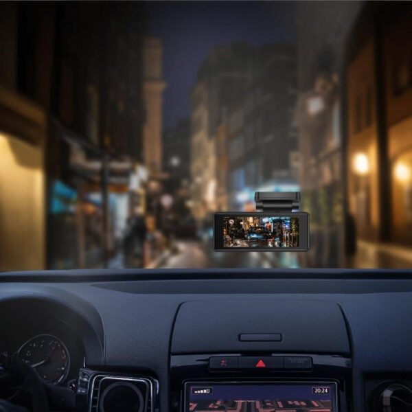 Powerology Dual Recording Dash Camera, Three-Axis Accelerometer, 2560x1440 Front Camera Resolution, -10°C to 70°C Operating Temperature, Parking Monitor, Loop Recording, Built-in MIC - Image 6