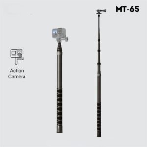 JMARY MT-65 3m Carbon Fiber Selfie Stick Monopod 5 Section Extension Pole for Action Cameras - Image 3