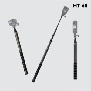 JMARY MT-65 3m Carbon Fiber Selfie Stick Monopod 5 Section Extension Pole for Action Cameras - Image 4