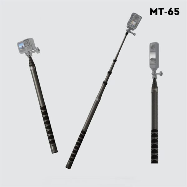 JMARY MT-65 3m Carbon Fiber Selfie Stick Monopod 5 Section Extension Pole for Action Cameras - Image 4