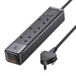 MCDODO CH-0600 UK Plug 6-in-1 30W GaN Surge Protection Power Strip (3 AC+2 USB-C+USB-A) - Black