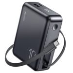 YESIDO YP70 10000mAh Power Bank Portable Charger with 70cm Retractable Type C Cable