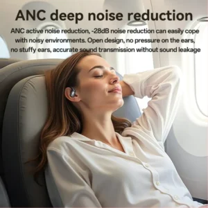 Yesido YSP23 Open Ear ANC & ENC Bluetooth Earphones (Black) – Dual Noise Reduction with 35H Battery Life - Image 5