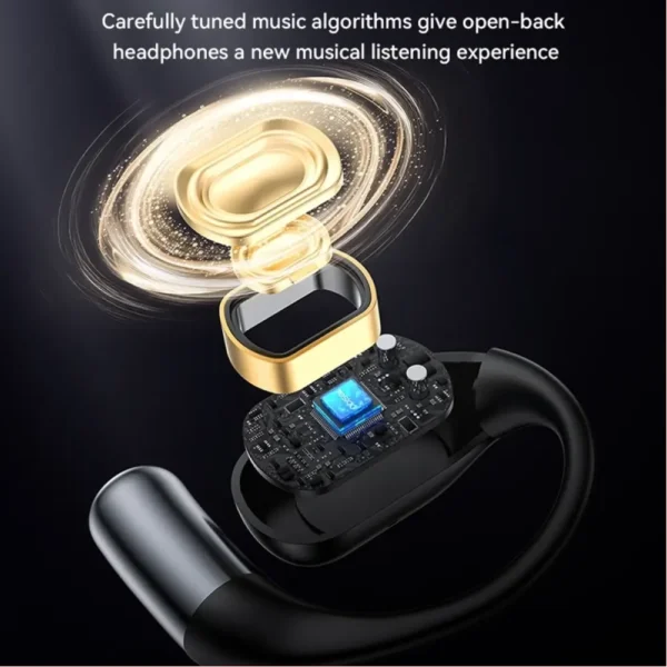 Yesido YSP23 Open Ear ANC & ENC Bluetooth Earphones (Black) – Dual Noise Reduction with 35H Battery Life - Image 9