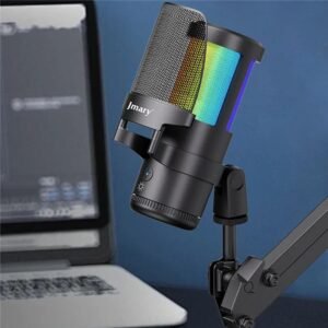 JMARY MC-PW13 Zero Latency Monitor Mic RGB Light Plug and Play Desktop Microphone - Image 10