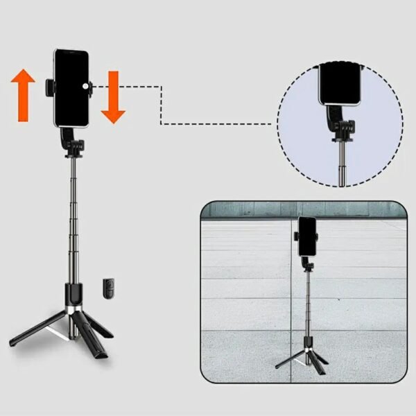 JMARY KT-219 6 Sections Extendable Selfie Stick Tripod Stand with Remote Control - Image 6