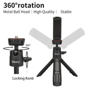 JMARY MT19 Portable Mini Extendable Selfie Stick Camera Mobile Phone Holder Live Streaming Tripod Desktop Stand - Image 17