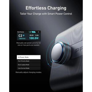 Anker Prime Charger, 250W GaN Prime USB C Charging Station, Ultra-Fast 6-Port, 2.26" LCD Display and Smart Control Dial, Compatible with MacBook Pro/Air, iPhone 16/15/14Anker Prime Charger, 250W GaN Prime USB C Charging Station, Ultra-Fast 6-Port, 2.26" LCD Display and Smart Control Dial, Compatible with MacBook Pro/Air, iPhone 16/15/14 - Image 3