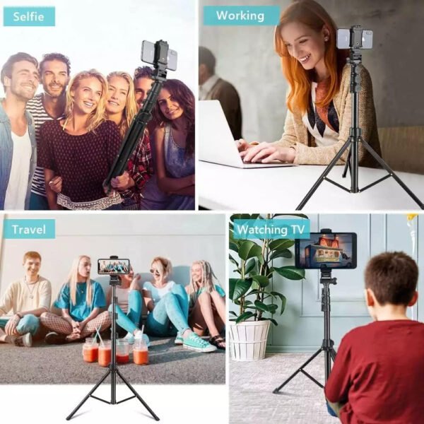 Jmary MT36 Selfie Stick Phone Tripod 67" Extendable Travel Tripod Stand with Phone Clip 1.7 meter Tripod for Video Shooting vlog - Image 3