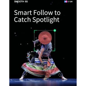 Zhiyun Smooth 5S Combo Professional Gimbal Stabilizer for Smartphone, Handheld 3-Axis Phone Gimbal, Portable Stabilizer Compatible with iPhone and Android - Gray - Image 12