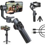Zhiyun Smooth 5S Combo Professional Gimbal Stabilizer for Smartphone, Handheld 3-Axis Phone Gimbal, Portable Stabilizer Compatible with iPhone and Android - Gray