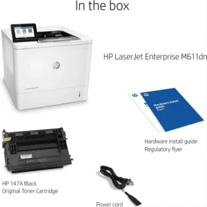 HP LaserJet Enterprise M611dn Mono Laser Printer - 65ppm, Duplex, Gigabit Ethernet, 1200x1200 dpi - Image 10