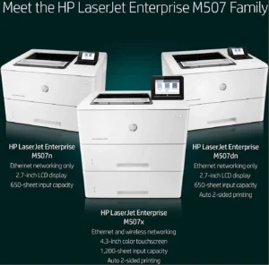 HP LaserJet Enterprise M507dn Monochrome Printer (1PV87A) - 43ppm, 1200x1200 dpi, 512MB RAM, Gigabit Ethernet, Duplex Printing - Image 14