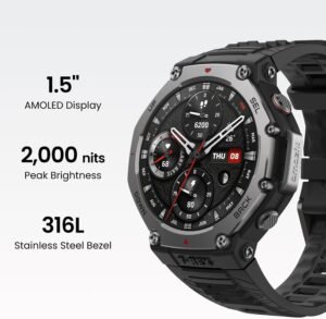AMAZFIT T-Rex 3 Outdoor Smartwatch 48mm AMOLED Display, Offline Maps & Navigation, 6 Satellite Systems Dual Band GPS, 27 Days Battery Life, NFC Payment, 170 Sports Mode, 45m Freediving for Adventure - Image 7
