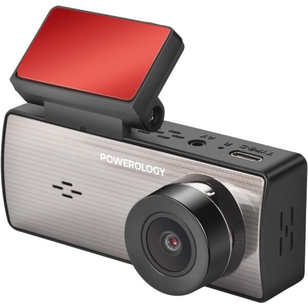 Powerology Dual Recording Dash Camera, Three-Axis Accelerometer, 2560x1440 Front Camera Resolution, -10°C to 70°C Operating Temperature, Parking Monitor, Loop Recording, Built-in MIC - Image 2