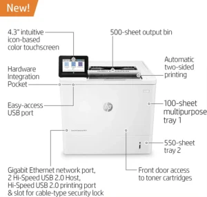 HP LaserJet Enterprise M611dn Mono Laser Printer - 65ppm, Duplex, Gigabit Ethernet, 1200x1200 dpi - Image 11