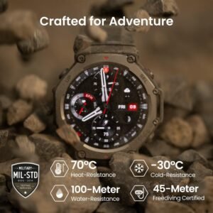AMAZFIT T-Rex 3 Outdoor Smartwatch 48mm AMOLED Display, Offline Maps & Navigation, 6 Satellite Systems Dual Band GPS, 27 Days Battery Life, NFC Payment, 170 Sports Mode, 45m Freediving for Adventure - Image 6