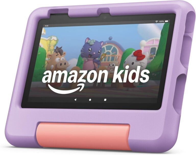 Fire 7 Kids tablet (newest model, ages 3-7): Top-selling 7" kids tablet on Amazon, ad-free exclusive content, parental controls, 10-hour battery, 16GB storage.