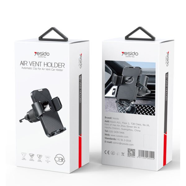 Yesido C136 Angle Rotation Cellphone Air Outlet Clip Mount Bracket Car Phone Holder For Air Vent - Image 4
