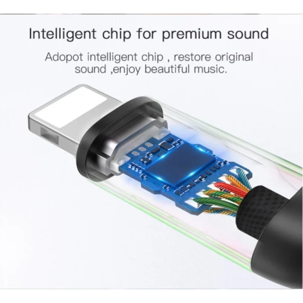 Yesido YAU21 AUX (Female) Audio Cable To Lightning 10CM 3.5mm AUX Headphones Adapter for iPhone - Image 3