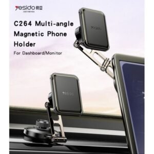 Yesido C264 Zinc Alloy 6Pcs Magnets Strong Rotating Arm Multi-angle Magnetic Phone Holder - Image 8
