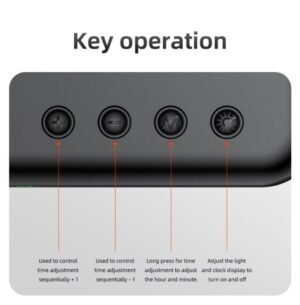 Yesido DS22 5-in-1 Wireless Charger with Clock – Multi-Device Fast Charging Station for iPhone, Apple Watch, AirPods – Adjustable Stand with LED Light - Image 6