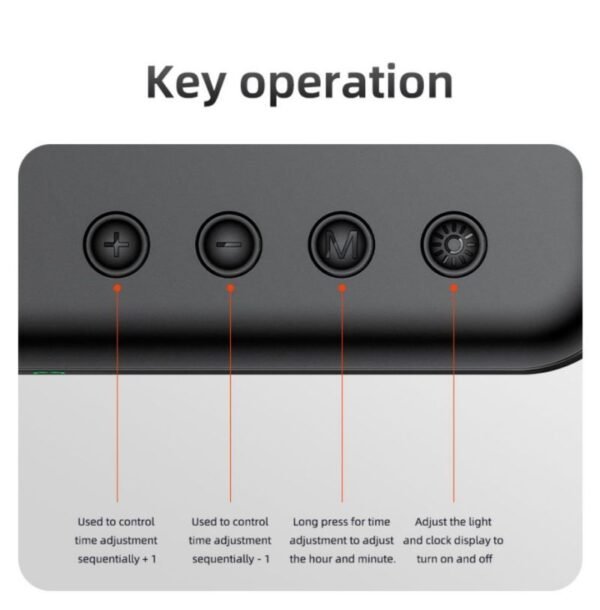 Yesido DS22 5-in-1 Wireless Charger with Clock – Multi-Device Fast Charging Station for iPhone, Apple Watch, AirPods – Adjustable Stand with LED Light - Image 6