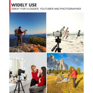 Jmary KP-2234 Professional Aluminium Tripod for All DSLR Cameras (Black) - Image 6