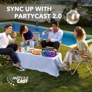 Anker Soundcore Rave Party 2 Bluetooth Speaker, 120W Stereo Audio, IPX4 Water Resistant, Party Cast, BassUp technology, 18 Hours Playtime, Black - Image 4