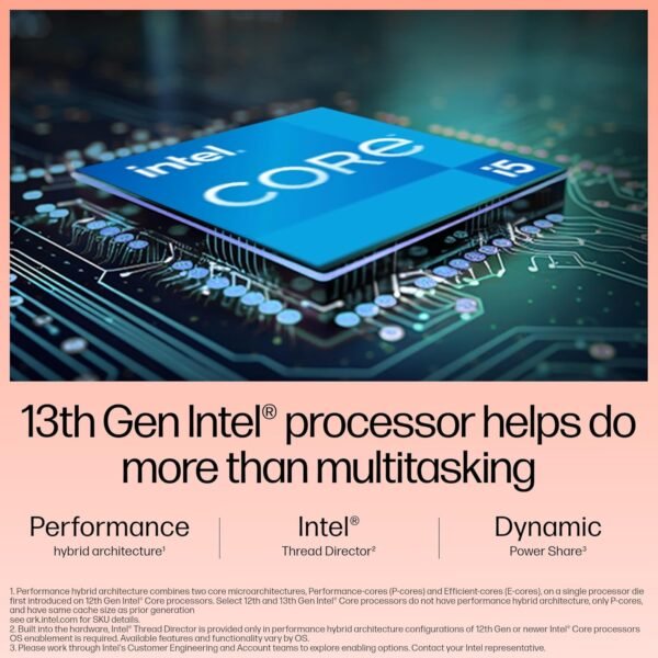 HP 15, 13th Gen Intel Core i5-1334U Laptop (8GB RAM, 512GB SSD), Anti-Glare, 15.6"/39.6cm, FHD, Win 11, MS Office 2021, Silver, 1.59Kg, Intel UHD Graphics, FHD Camera - Image 6