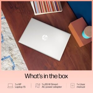 HP 15-fd0443nia Laptop – Intel Core i5-1334U, 8GB DDR4 RAM, 512GB SSD, 15.6" FHD Display, Windows 11 Home – Natural Silver - Image 3