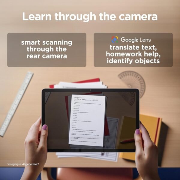 Lenovo Tab M11, 11” Display, MediaTek Helio G88 Octa-Core, 4GB RAM, 128GB SSD, 1920x1200 px, Ambient Light-Sensor, 10 Hour Battery, Comes w/Folio Case, Luna Grey - Image 4