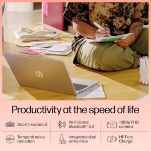 HP 15, 13th Gen Intel Core i5-1334U Laptop (8GB RAM, 512GB SSD), Anti-Glare, 15.6"/39.6cm, FHD, Win 11, MS Office 2021, Silver, 1.59Kg, Intel UHD Graphics, FHD Camera - Image 4