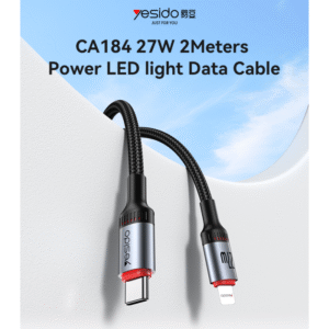 Yesido CA184 iPhone Fast Charging Type-C to Lightning Cable: 2M 27W iPhone Charger - Image 4