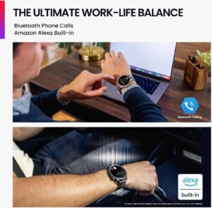 Amazfit Balance Smartwatch, 1.5" AMOLED Display, BioTracker 5.0 PPG Biometric Sensor, Acceleration, Gyroscope, Air Pressure & Temperature Sensor, WLAN 2.4GHz, Bluetooth 5.0, Sunset Grey - Image 3