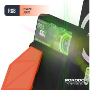 Porodo 10000mAh Power Bank, Compatible with MagSafe, Smart Thermal Cooling, Built-in Fan, Grip Stand, 20W PD, 15W Wireless Charging, LightningUSB-C Ports, Compatible with iPhone 16/15/14/13, S25 - Image 4