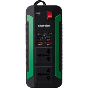 Green Lion Spark 300W Power Inverter - Black with Type-C, USB-A Ports, 2 AC Outlets, Surge Protection, and High Voltage Protection for Safe, Reliable Charging - Image 3