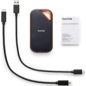 SanDisk 2TB Extreme PRO Portable SSD V2, USB 3.2 Gen 2x2 Type-C, Up to 2000 MB/s Read & Write Speeds, 256-Bit AES Hardware Encryption, Carabiner Loop, IP55, Black - Image 5