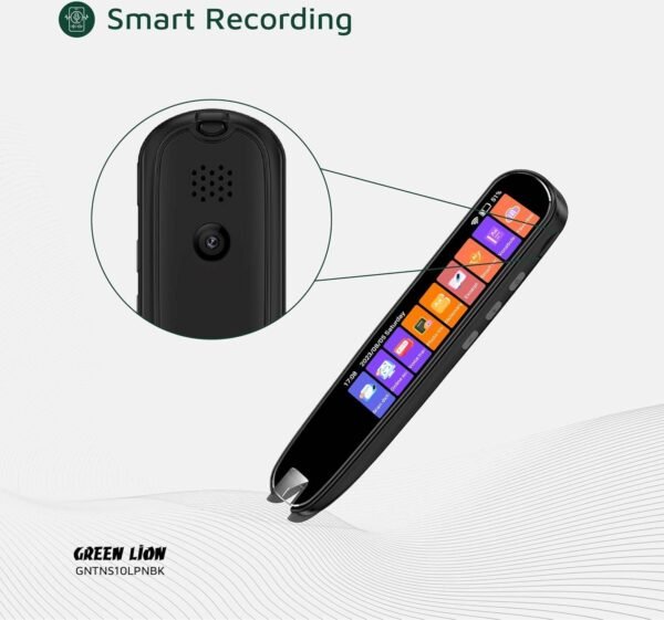 Green Lion Translation Pen 1000mAh Battery, Dictionary & Vocabulary, Macro 2 MP Scanning Head, Touch Screen Interface, Voice Translation, Photo Translation, TF Card Input, Smart Recording - Image 2