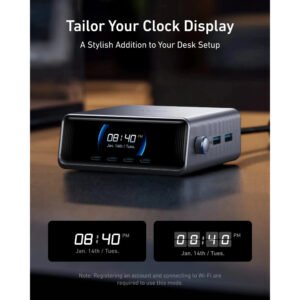 Anker Prime Charger, 250W GaN Prime USB C Charging Station, Ultra-Fast 6-Port, 2.26" LCD Display and Smart Control Dial, Compatible with MacBook Pro/Air, iPhone 16/15/14Anker Prime Charger, 250W GaN Prime USB C Charging Station, Ultra-Fast 6-Port, 2.26" LCD Display and Smart Control Dial, Compatible with MacBook Pro/Air, iPhone 16/15/14 - Image 6